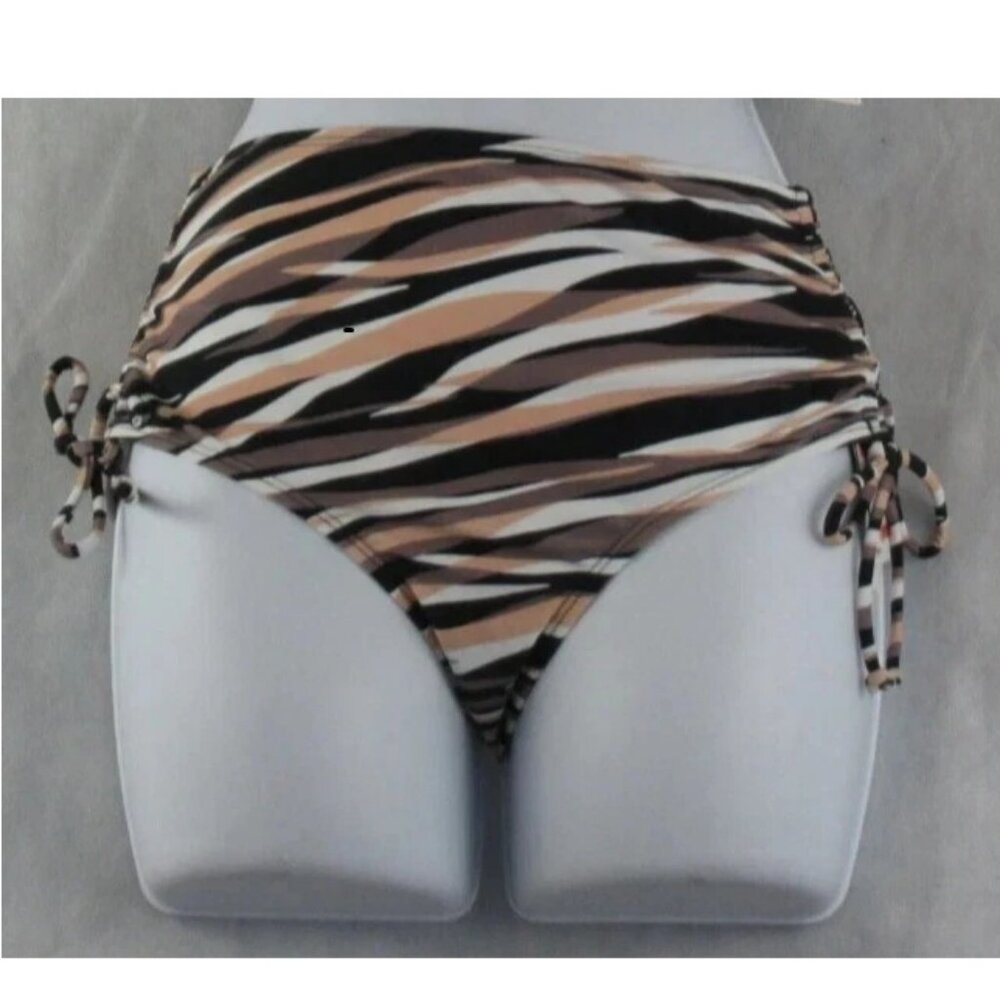 Salt + Cove NWOT Juniors Side Tie Bikini Bottom Swimsuit, Neutral Multi, Medium